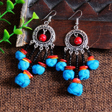 Load image into Gallery viewer, Ethnic Style Cloth Jewelry Cloth Earrings Multicolor