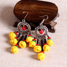 Load image into Gallery viewer, Ethnic Style Cloth Jewelry Cloth Earrings Multicolor