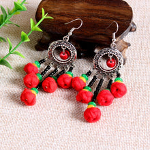 Load image into Gallery viewer, Ethnic Style Cloth Jewelry Cloth Earrings Multicolor