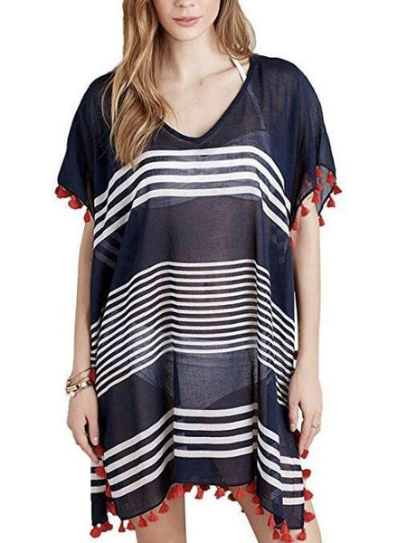 Women Beachwear Beach Wear Cover Up Tassel