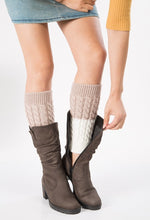 Load image into Gallery viewer, Boot cuff thick short-sleeved thick thick bamboo knit wool yarn socks - 5