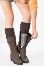 Load image into Gallery viewer, Boot cuff thick short-sleeved thick thick bamboo knit wool yarn socks - 5