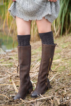 Load image into Gallery viewer, Boot cuff thick short-sleeved thick thick bamboo knit wool yarn socks - 5