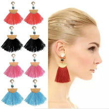 Load image into Gallery viewer, Bohemia trend fashion rope tassel earring vintage design party Xmas