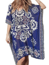 Load image into Gallery viewer, Print Chiffon Loose Beach Bikini Cover Up