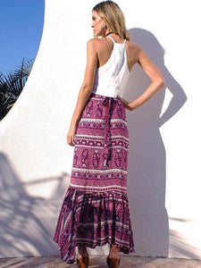 Summer Beach Bohemia Split Skirt