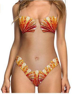 Fresh Fruits One Piece Sexy Shell Swimsuit