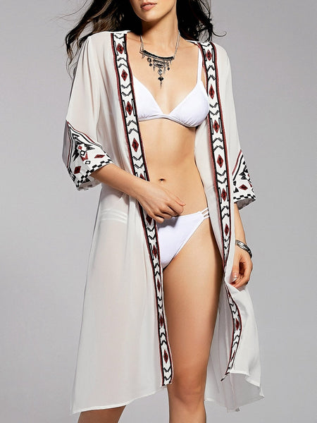 Summer Cardigan Chiffon Embroidery Sun Protection Clothing