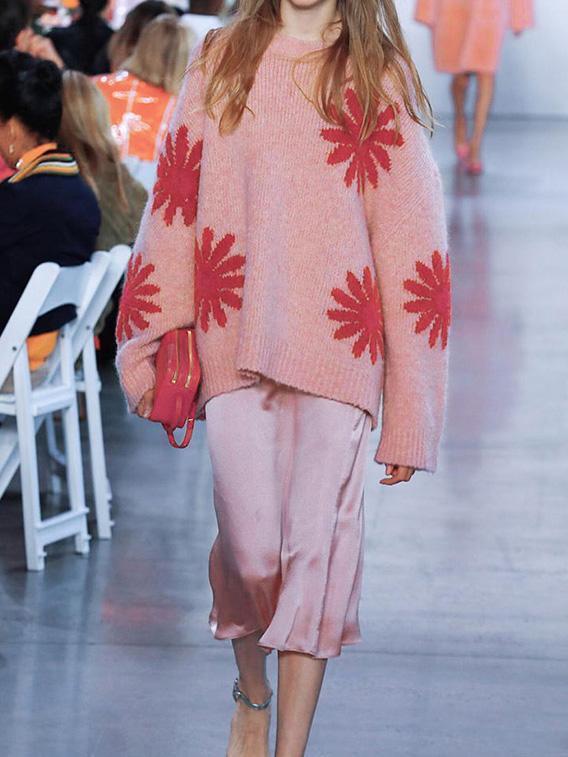 Super Loose Lovely Pinky Long Sweater