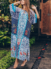 Load image into Gallery viewer, Ethnic Print Beach Sun Protection Bikini Dress Blouse