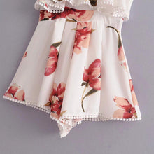 Load image into Gallery viewer, Flower Sleeveless Beach Rompers