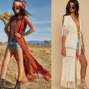 Bohemian Beach Holiday Knitting Hollow Cover-Up
