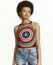 Load image into Gallery viewer, Handmade Crochet Color Vest Summer Hollow Perspective Sleeveless Vacation Top