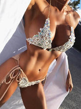 Load image into Gallery viewer, Sexy Lace Crystal Diamond Swimsuit