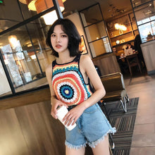 Load image into Gallery viewer, Handmade Crochet Color Vest Summer Hollow Perspective Sleeveless Vacation Top