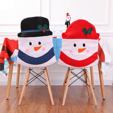 Load image into Gallery viewer, Holiday Snowman Dining Chair Slipcovers Christmas Decorations