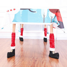 Load image into Gallery viewer, 4Pcs Christmas Table Leg Covers Chair Socks Santa Feet Shoes