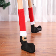 Load image into Gallery viewer, 4Pcs Christmas Table Leg Covers Chair Socks Santa Feet Shoes