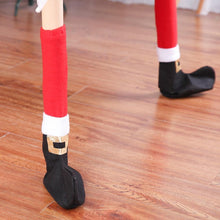 Load image into Gallery viewer, 4Pcs Christmas Table Leg Covers Chair Socks Santa Feet Shoes