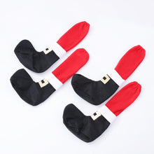 Load image into Gallery viewer, 4Pcs Christmas Table Leg Covers Chair Socks Santa Feet Shoes