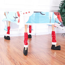 Load image into Gallery viewer, 4Pcs Christmas Table Leg Covers Chair Socks Santa Feet Shoes