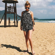 Load image into Gallery viewer, Sexy Bohemia Vacacion Halterneck Polka Dot Backless Jumpsuit