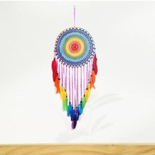 Load image into Gallery viewer, Handmade Colorful Feathers Long Dream Catcher Wall Decoration