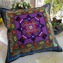 Load image into Gallery viewer, Vintage ethnic cushioned dining cushion features fabric hand-embroidered sofa cushion