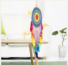 Load image into Gallery viewer, Handmade Colorful Feathers Long Dream Catcher Wall Decoration
