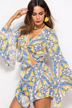 Load image into Gallery viewer, Casual Beach Holiday Print V-Neck Jumpsuit