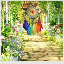 Load image into Gallery viewer, Boho Dream Catchers Handmade Colorful Feathers Wall Decoration