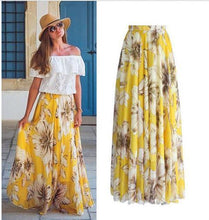 Load image into Gallery viewer, Boho Floral Summer Chiffon Beach Skirts