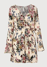 Load image into Gallery viewer, Floral Print V Neck Long Sleeve High Waist Rompers