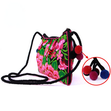 Load image into Gallery viewer, Yunnan ethnic style double-sided embroidery bag Single Shoulder Bag Messenger women&#39;s bag thin canvas bag retro leisure Women&#39;s bag