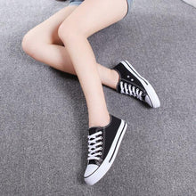 Load image into Gallery viewer, Big Size Canvas Candy Color Lace Up Casual Shoes