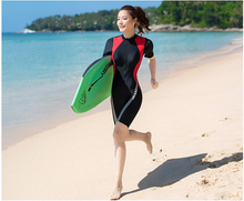 Load image into Gallery viewer, Beach surfing diving swimsuit women&#39;s one-piece swimsuit competition sports swimsuit