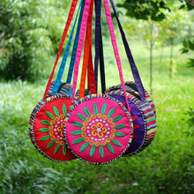 Load image into Gallery viewer, Tibet national wind sunflower Bags canvas Bags single shoulder Bags