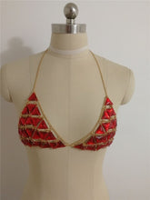Load image into Gallery viewer, Openwork Gemstone Triangle Bikini Skirt