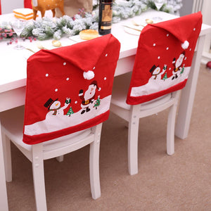 Christmas decorations snowman chair cover hotel restaurant holiday decorations