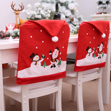 Load image into Gallery viewer, Christmas decorations snowman chair cover hotel restaurant holiday decorations