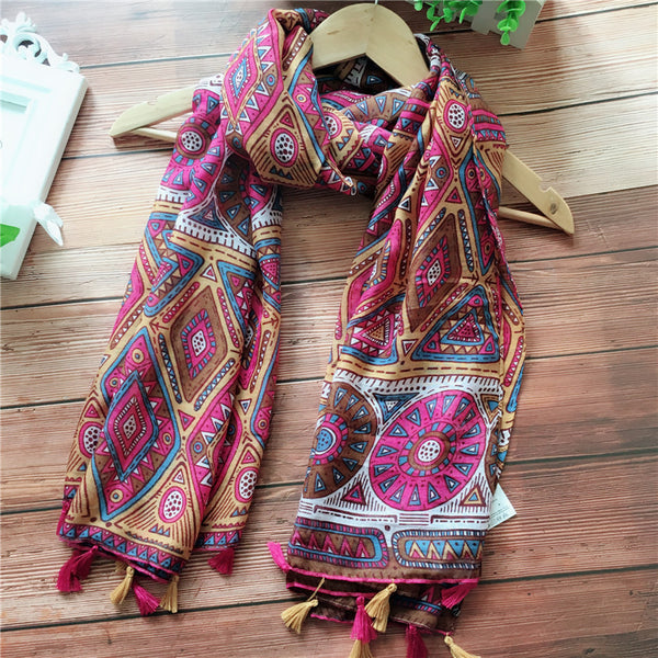 New ethnic scarf diamond printed Tibetan scarf