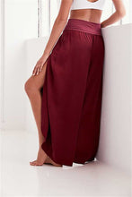 Load image into Gallery viewer, Solid Color Wide Leg Split Bottom Casual Pants