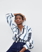 Load image into Gallery viewer, Autumn Stripe Long Sleeve T Shirt Blouse