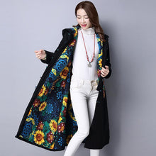 Load image into Gallery viewer, Autumn And Winter National Style Printing  Long Coat