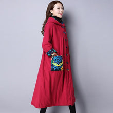Load image into Gallery viewer, Autumn And Winter National Style Printing  Long Coat
