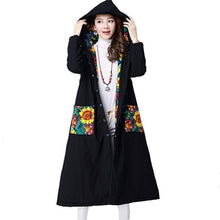 Load image into Gallery viewer, Autumn And Winter National Style Printing  Long Coat