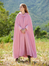 Load image into Gallery viewer, Three Colors Hooded Cloak Trench Cape Outwear