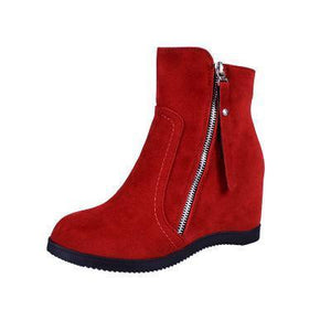 Autumn And Winter Fashion New Products Internal Increase Medium Tube Matte Flat Bottom Boots