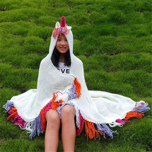 Load image into Gallery viewer, Autumn And Winter Cartoon Children Unicorn One-Piece Cap Cloak