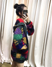 Load image into Gallery viewer, Autumn And Winter Colorful Knit Cardigan Lazy Wind Hooded Coat